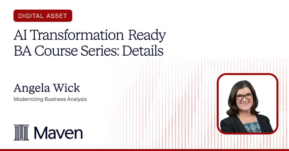 AI Transformation Ready BA Course Series: Details cover image